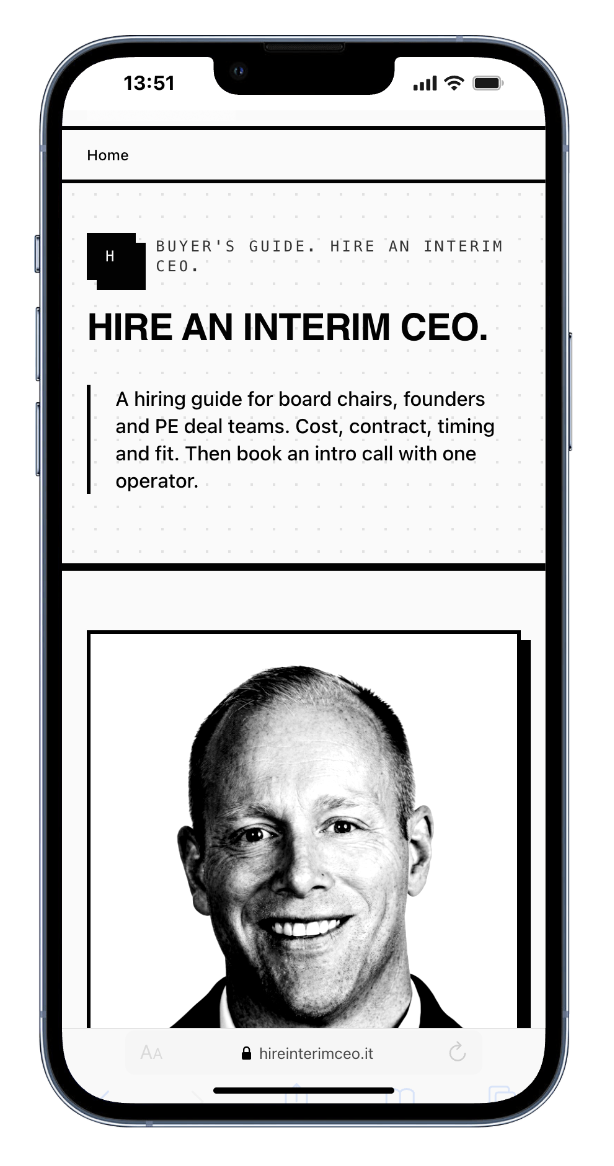 Hire an Interim CEO