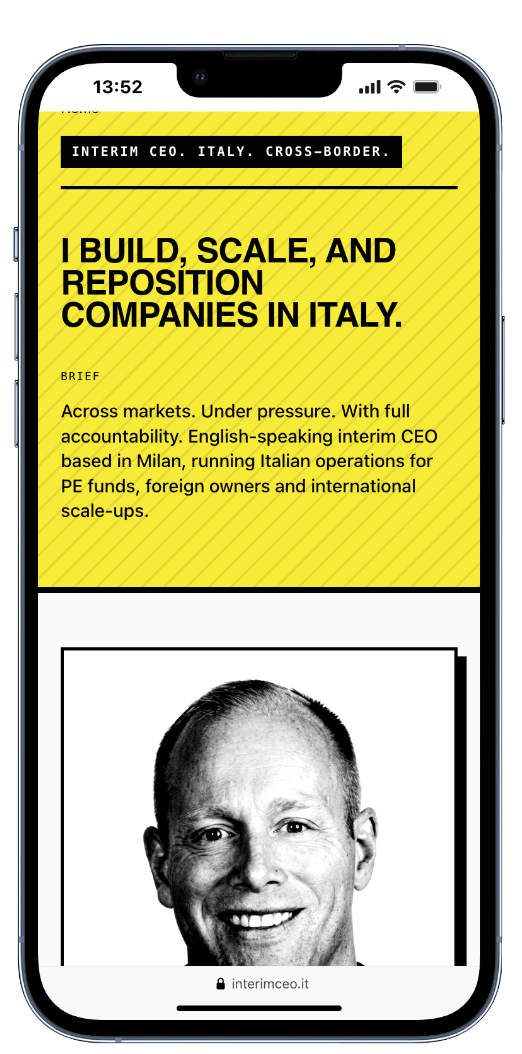 Interim CEO Italy